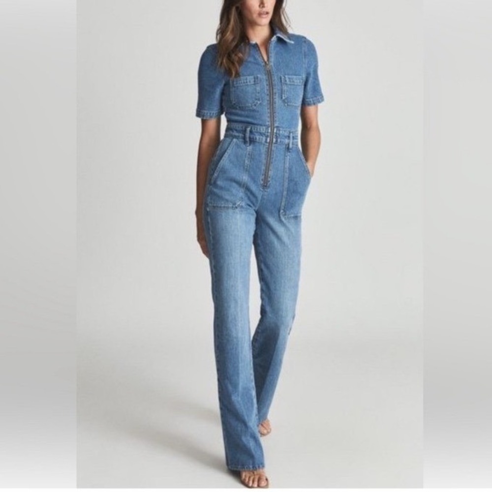 REISS Danie Denim Jumpsuit Size‎ Small